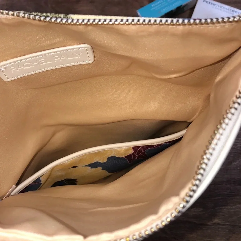 RACHEL Pally floral clutch with beauty samples
